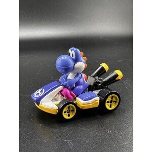 Hot Wheels Mario Kart Blue Purple Yoshi Standard Kart Diecast Toy 2018 Mattel